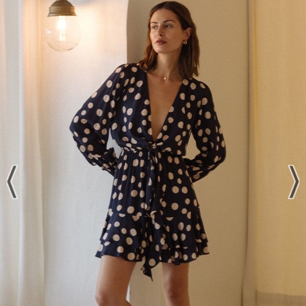 Kivari Penelope Tie Front Mini Dress